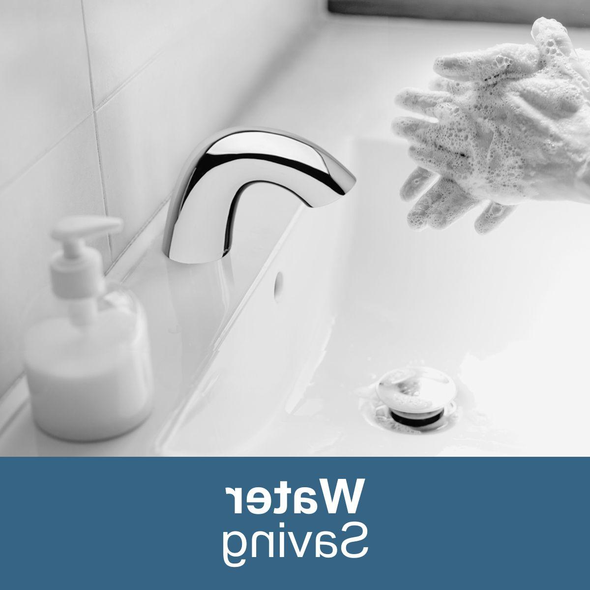 Person washing hands with EQ Arc - Water Saving